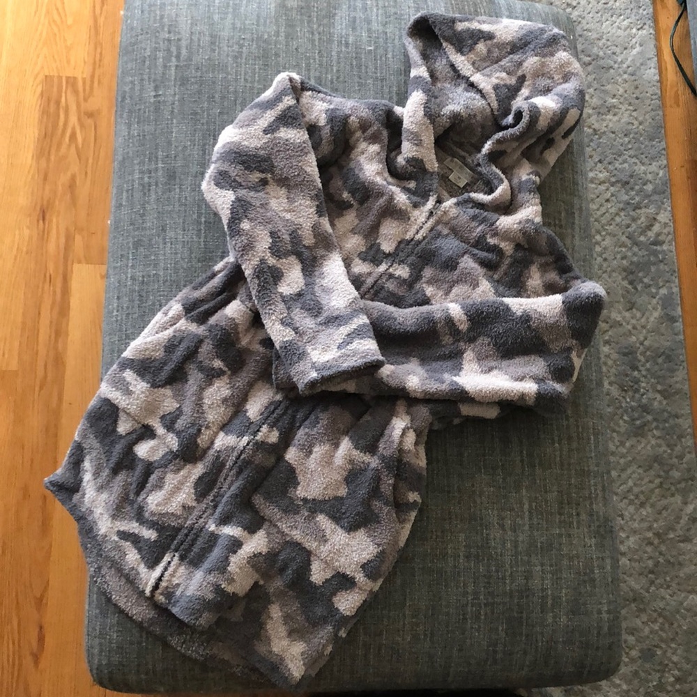 Barefoot Dreams Cozychic Camo Hooded Anorak XS